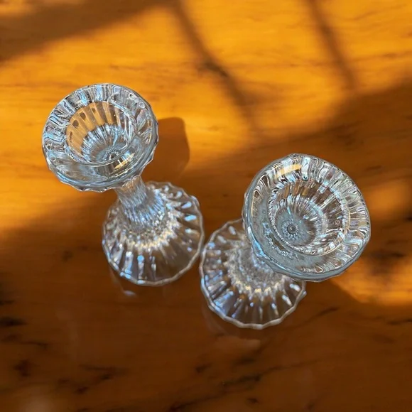 Vintage leaded-Crystal candlesticks 1950s - Picture 6 of 6